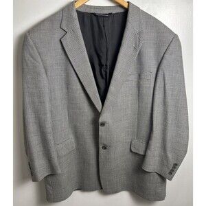 Coppley Ermenegildo Zegna Black Houndstooth Blazer SportCoat 46R Wool Silk Linen